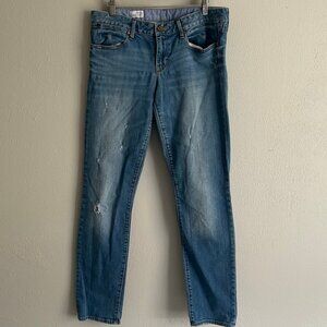Vintage Gap 1969 Always Skinny Jeans Medium Wash Distressed Size 31 / 12